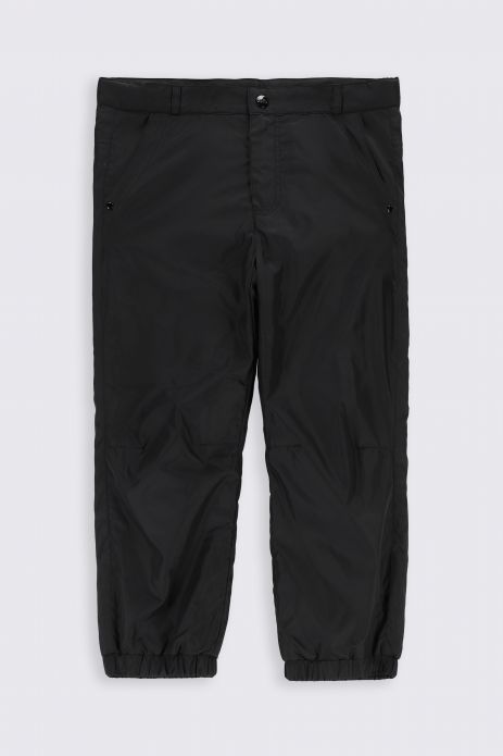 Spodnie ocieplane czarne z kieszeniami o fasonie REGULAR
