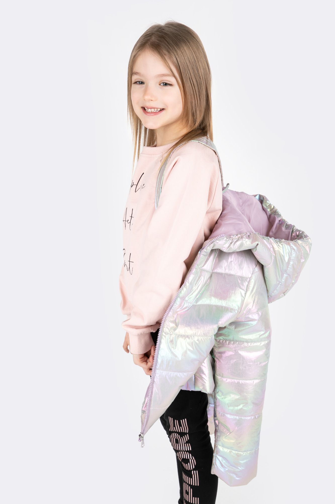 Girls' transitional jacket raincoat with a hood - Coccodrillo