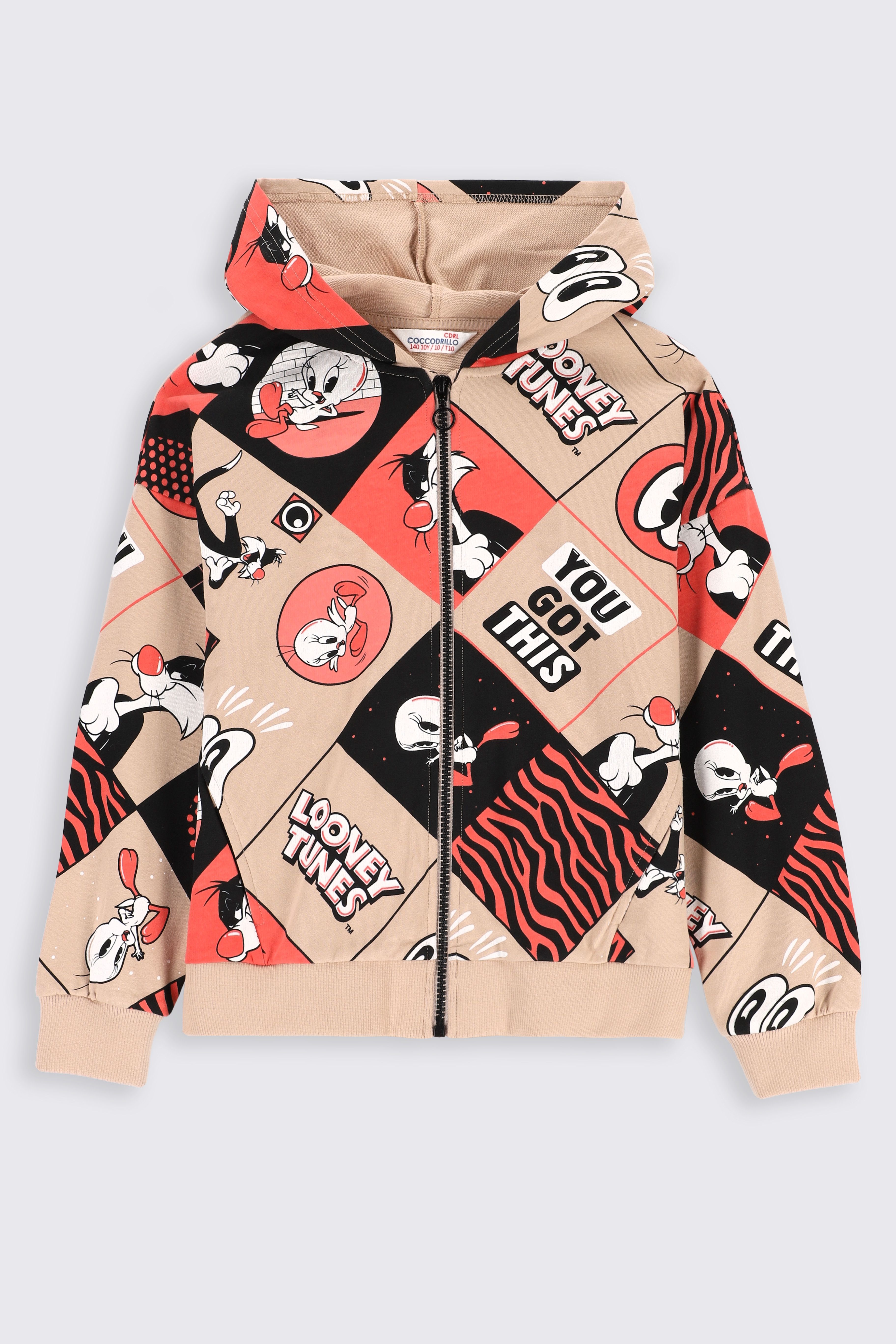 Zipped sweatshirt multicolored license from LOONEY TUNES