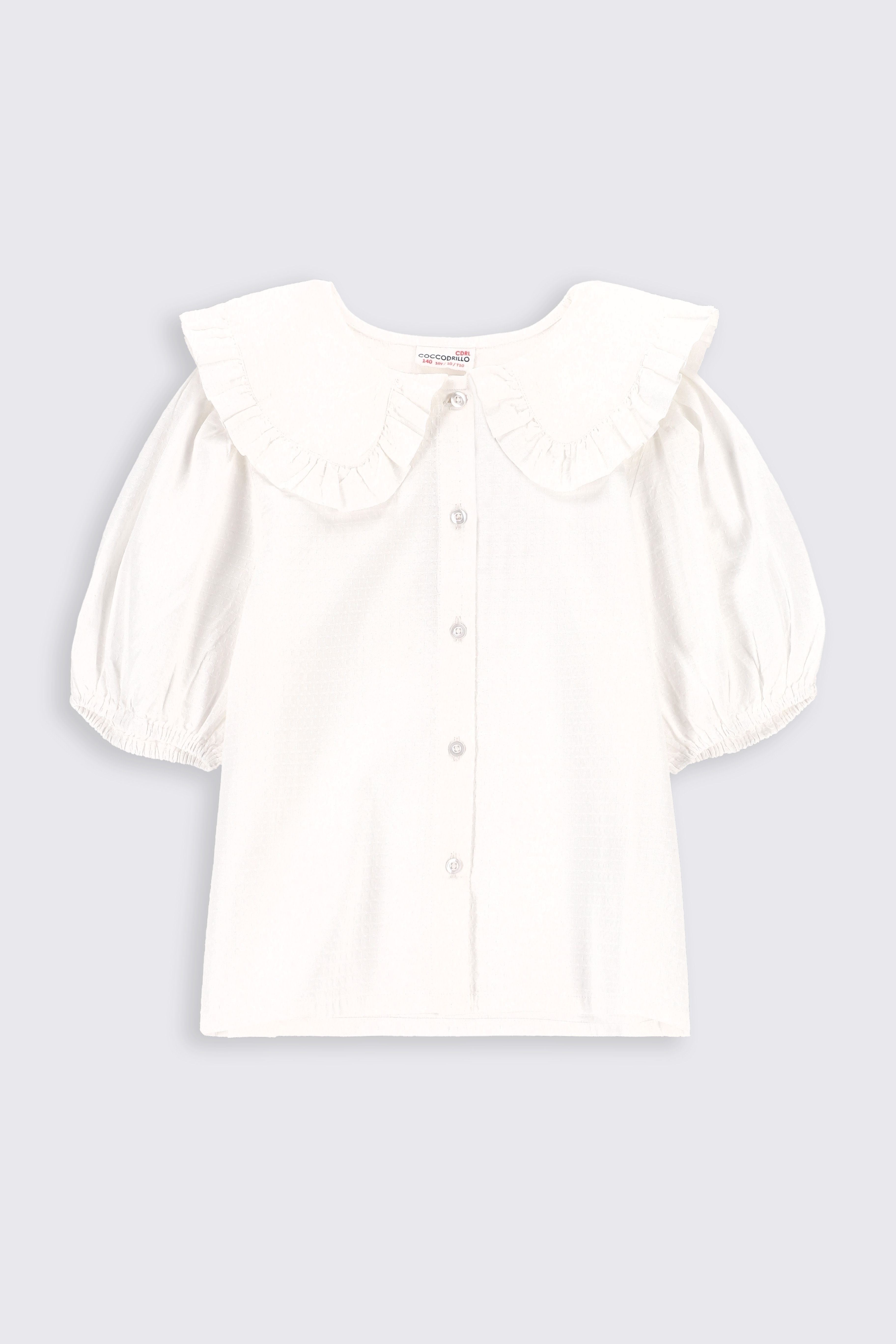 ANDMARY ♡ Kitty frill blouse white ANDMARY】Kitty frill blouse